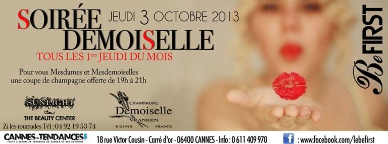 Soirée Demoiselle au Befirst ce soir jeudi 3.10.13 !