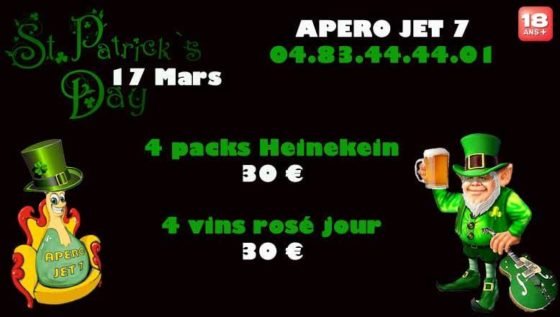 Apéro Jet Set St Patrick's day 17 mars