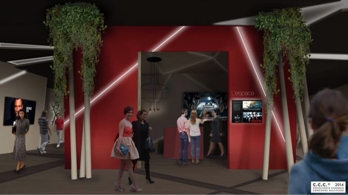 Perspective nocturne du futur multiplexe cinématographique de Cannes