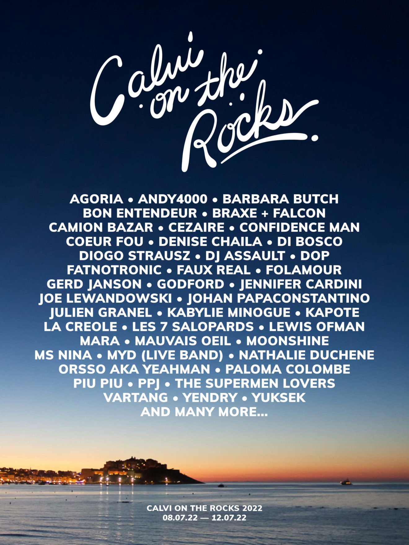 CALVI ON THE ROCKS 2022 la programmation ! Cannes Tendances