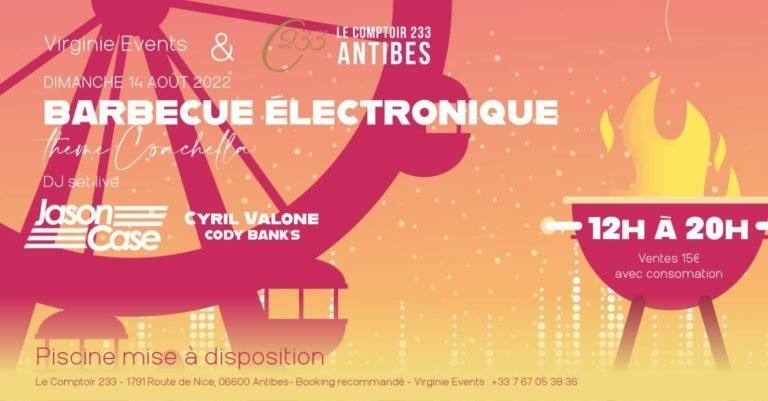 Gagnez vos places au barbecue électronique – Comptoir 233 Antibes