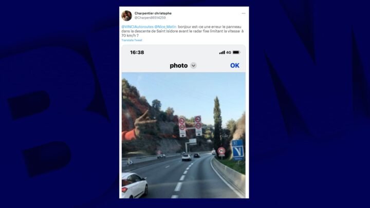 70 km/h sur l’A8? Un panneau sème le doute chez les automobilistes niçois