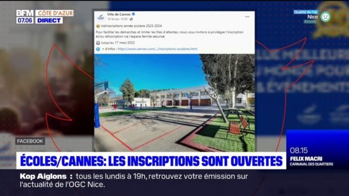 Cannes: la campagne d'inscription dans les écoles est ouverte