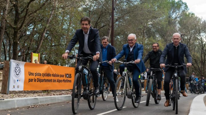 Inauguration d’une Piste Cyclable entre Mougins et Sophia Antipolis !