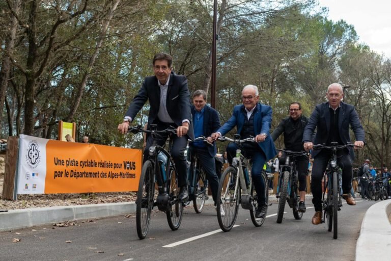 Inauguration d’une Piste Cyclable entre Mougins et Sophia Antipolis !