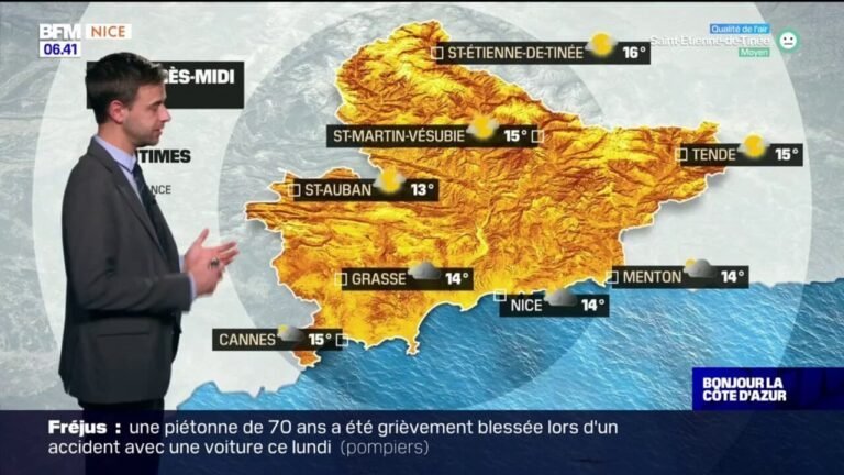 le soleil persiste à l&rsquo;intérieur des terres, le littoral sous la grisaille, 14°C à Nice