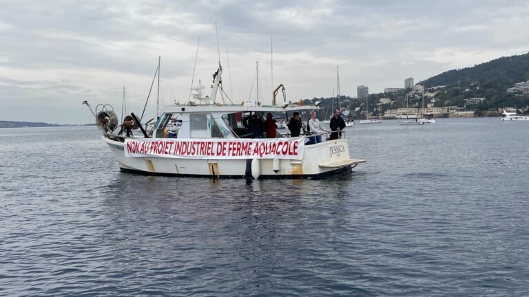 Manifestation des pêcheurs à Cannes contre l&rsquo;extension d&rsquo;une ferme aquacole