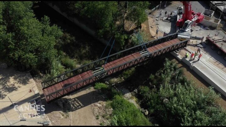 Nouvelle passerelle piétonne dans le quartier de La Frayère à Cannes
