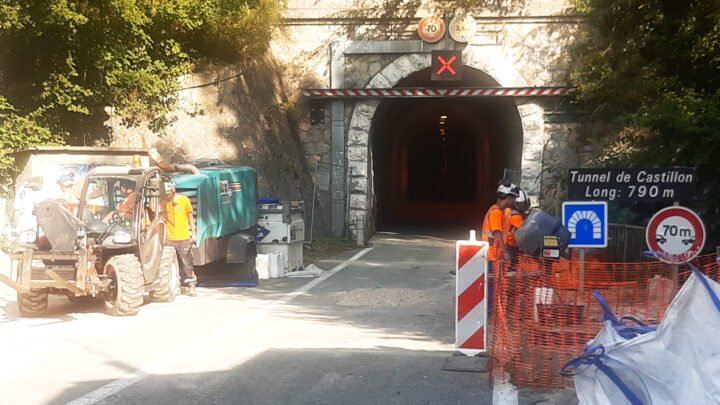 Sospel : Mise à jour sur les travaux de sécurisation des tunnels de Castillon sur la RD 2566