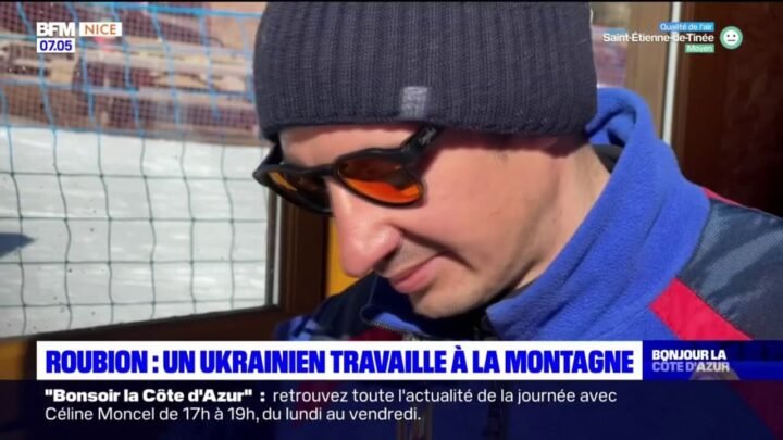 un réfugié Ukrainien travaille à la station de Roubion