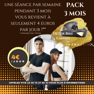 pack 3 mois detox bike by infraslimx cannes