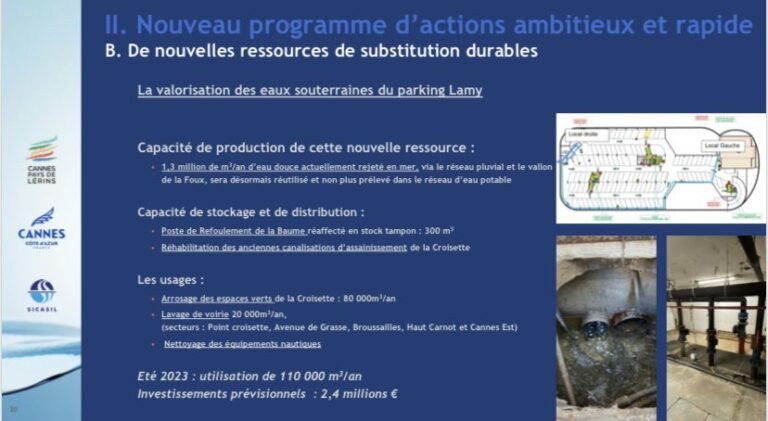 Des innovations de pointe à Cannes pour protéger les ressources en eau.