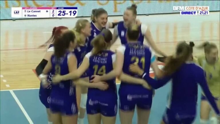 Volley-ball féminin: Le Cannet remporte une victoire serrée contre Nantes