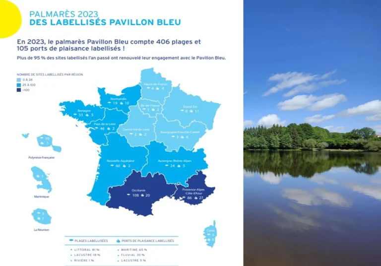 Découvrez la liste complète des 511 plages et ports de plaisance labellisés Pavillon Bleu pour l’année 2023.