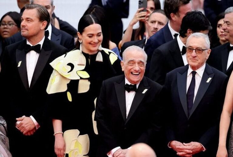 #Cannes2023 : Les icônes du cinéma Martin Scorsese, Leonardo DiCaprio et Robert De Niro font leur entrée dans la salle.