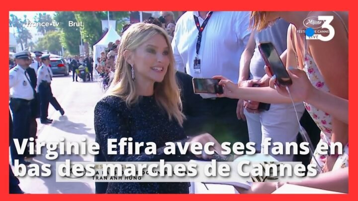 Rencontre entre Virginie Efira et ses fans au pied des marches de Cannes pour le film de Valérie Donzelli en 2023