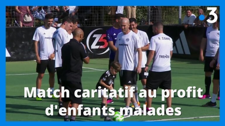 Zinedine Zidane participe à un match de bienfaisance pour soutenir les enfants malades à Aix-en-Provence