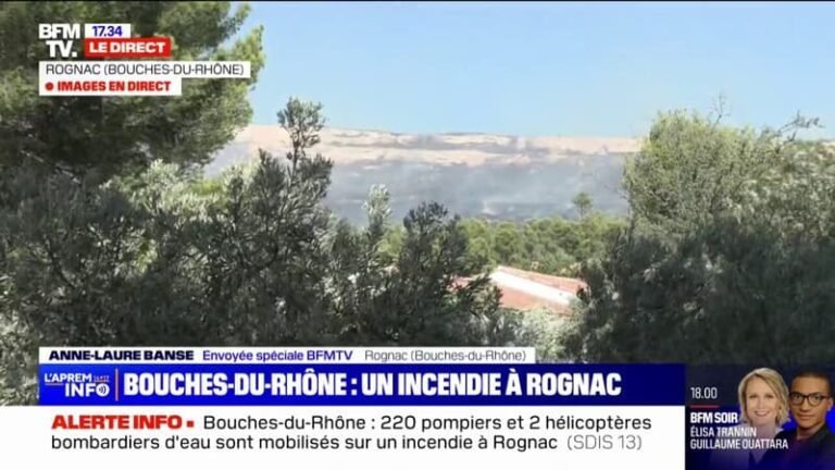 Incendie dévastateur en cours sur le plateau de Rognac dans les Bouches-du-Rhône