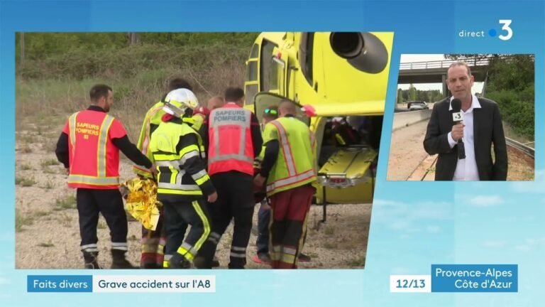 Accident tragique d&rsquo;un minibus transportant des enfants sur l&rsquo;autoroute A8 reliant Aix à Nice