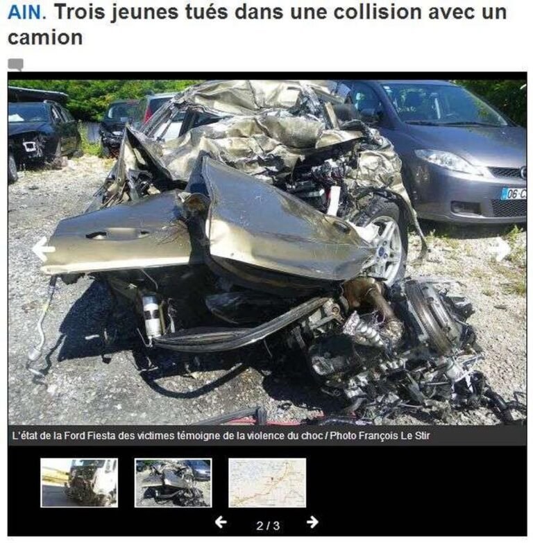 Le tragique accident de Malaussène: un jeune homme perd la vie et trois véhicules s’embrasent