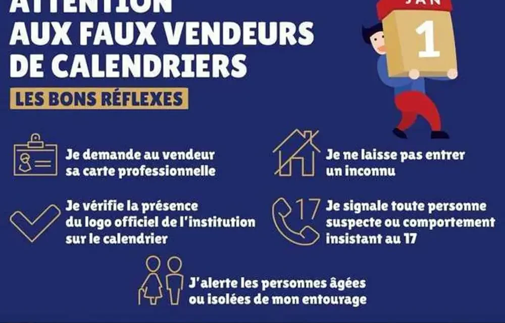 Attention aux arnaqueurs qui vendent de faux calendriers dans le Var Attention aux arnaqueurs qui vendent de faux calendriers dans le Var