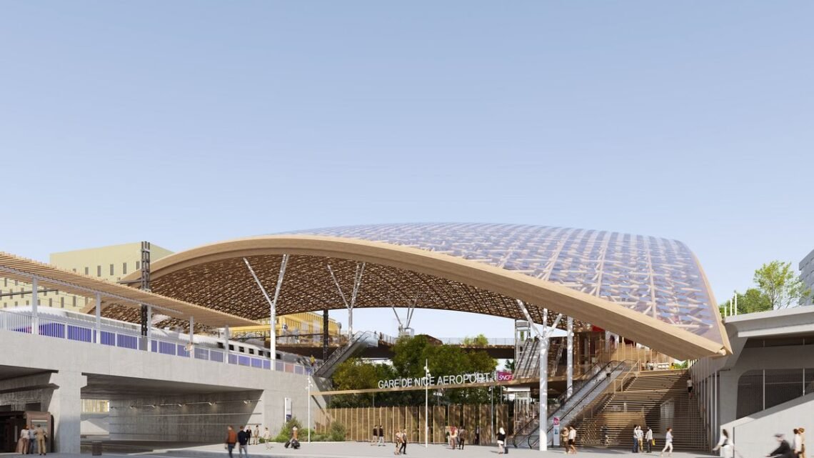 Nouvelle gare bioclimatique à Nice aéroport : une première en Europe Nouvelle gare bioclimatique à Nice aéroport : une première en Europe
