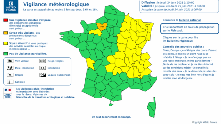Orage et débordements : un nouveau département en alerte orange ce vendredi
