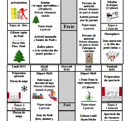 Sortir pendant les vacances de Noël: activités et idées de loisirs