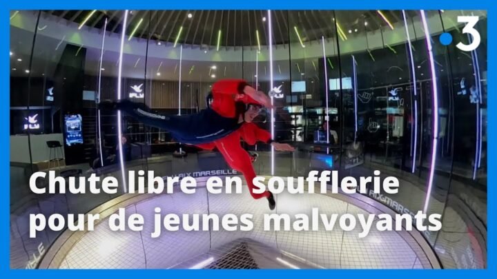 Expérience de chute libre en soufflerie à Aix-en-Provence pour les jeunes malvoyants