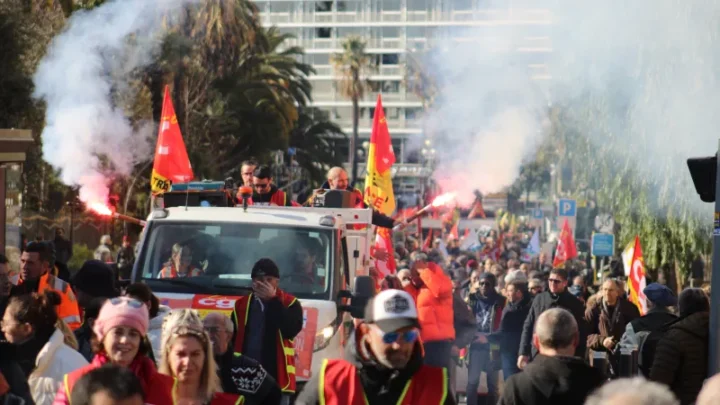 Manifestation contre la réforme des retraites à Nice le 23 mars