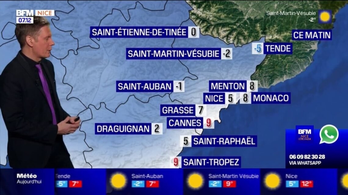 Prévisions météo : un samedi ensoleillé avec des températures jusqu’à 13°C à Nice Prévisions météo : un samedi ensoleillé avec des températures jusqu’à 13°C à Nice