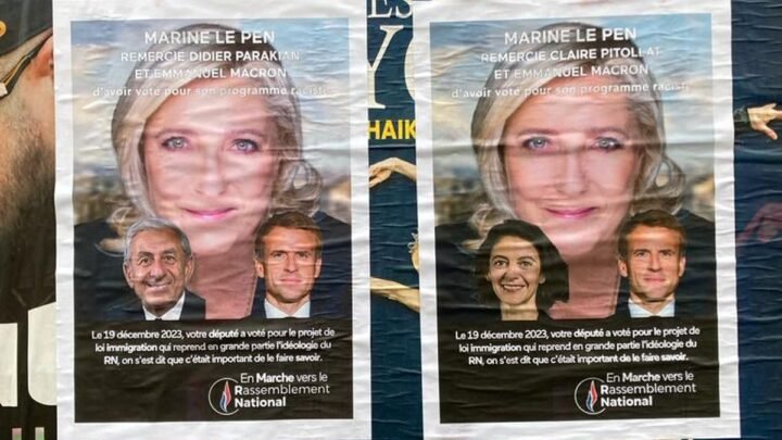 Trois députés des Bouches-du-Rhône mis en avant sur les murs de Marseille à propos de la loi sur l’immigration