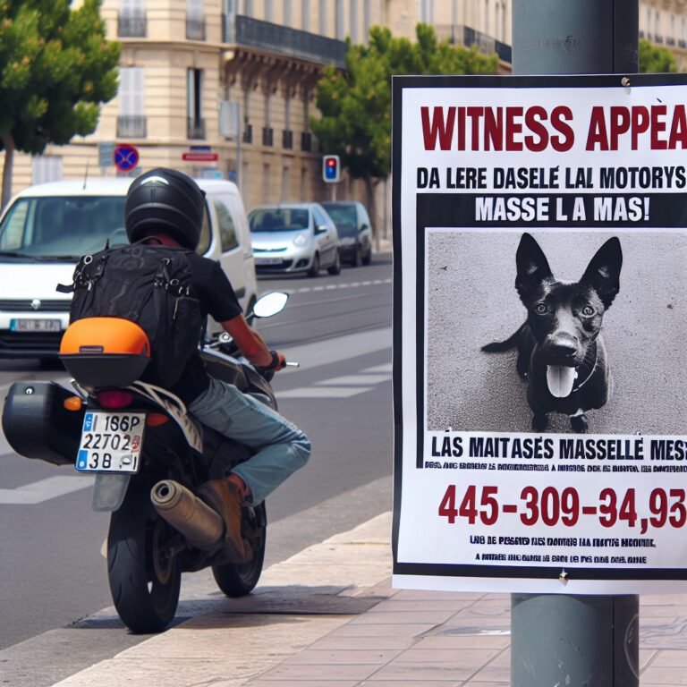 Appel à témoins : à la recherche du motard responsable de la mort de son chien à Marseille