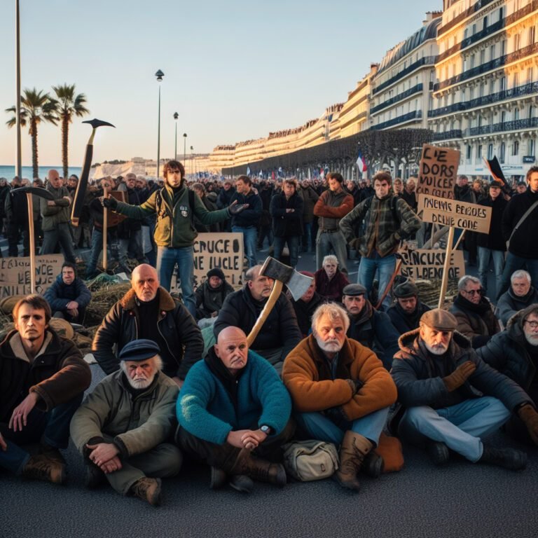 : Des agriculteurs en colère ont occupé la promenade des Anglais le jeudi 1er février