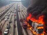 Incendie sur l'A8 : le trafic paralysé suite à l'embrasement d'un camion