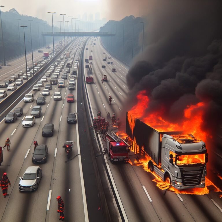 Incendie sur l&rsquo;A8 : le trafic paralysé suite à l’embrasement d&rsquo;un camion