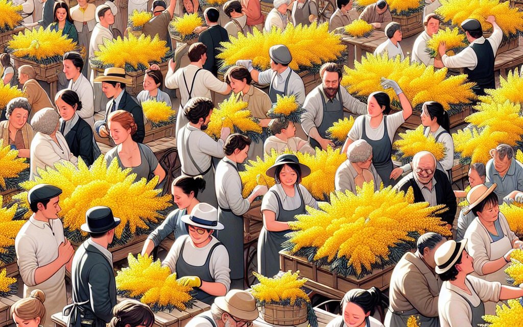 La fabuleuse préparation du mimosa pour le carnaval de Nice La fabuleuse préparation du mimosa pour le carnaval de Nice
