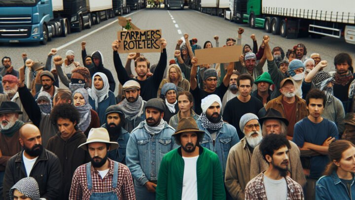 Manifestation des agriculteurs : blocage de l’entrée d’une plateforme logistique à Miramas