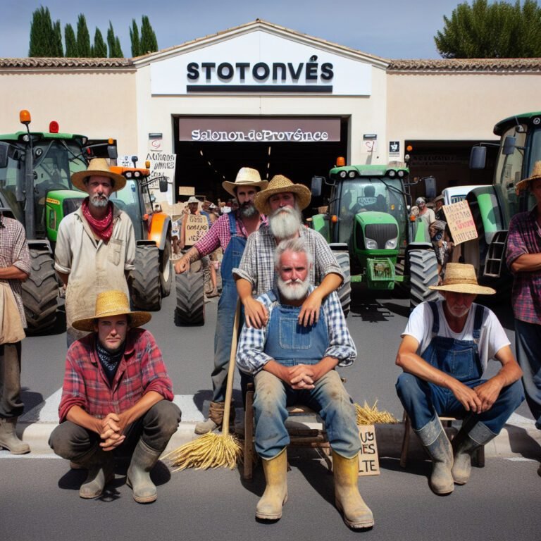 Manifestation des agriculteurs : immobilisation de 2 supermarchés à Salon-de-Provence