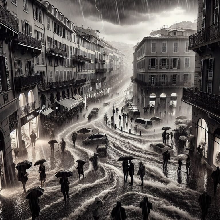 Record de pluie à Nice: 110 mm en 24 heures, un phénomène exceptionnel pour le mois de février