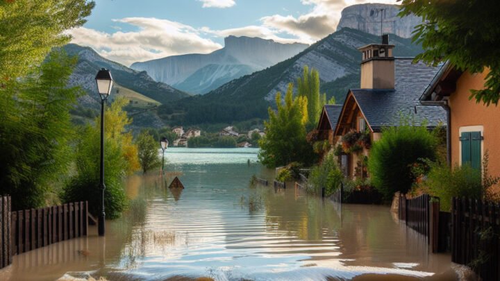 Alerte inondation à Tourrettes suite au débordement du bassin de rétention d’eau