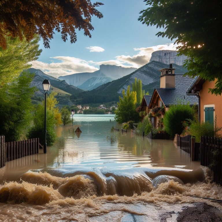 Alerte inondation à Tourrettes suite au débordement du bassin de rétention d’eau