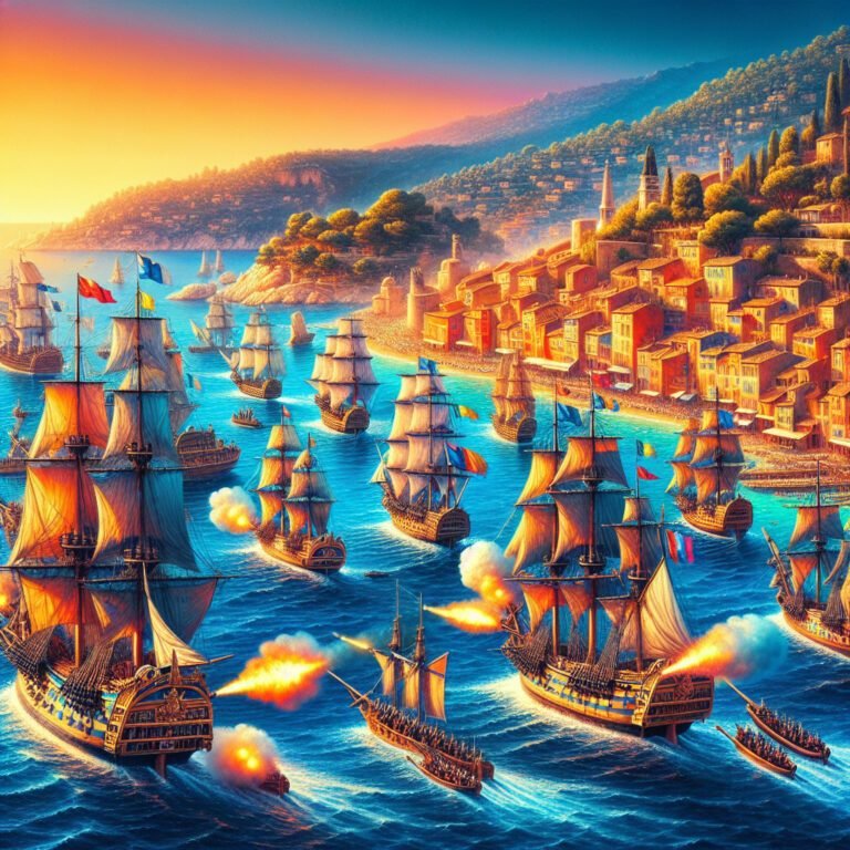 Bataille navale colorée à Villefranche-sur-Mer