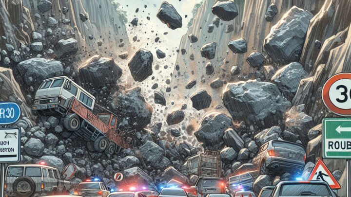 Chaos sur la RM30 à Roubion: l’éboulement bloque la circulation