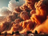 Invasion de sable saharien dans le ciel du sud-est de la France