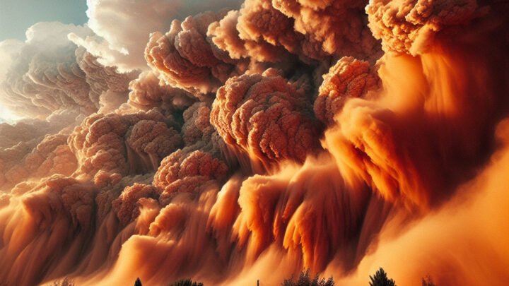 Invasion de sable saharien dans le ciel du sud-est de la France
