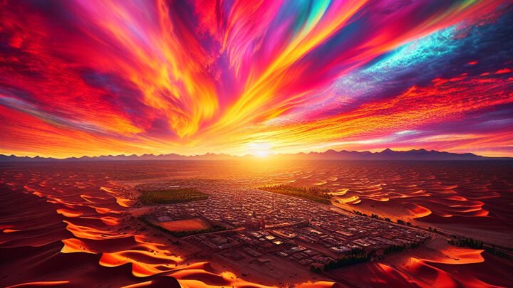 Les couleurs flamboyantes du Sahara illuminent le ciel du sud-est de la France