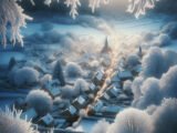 Tempête hivernale: les paysages enneigés du quart sud-est de la France
