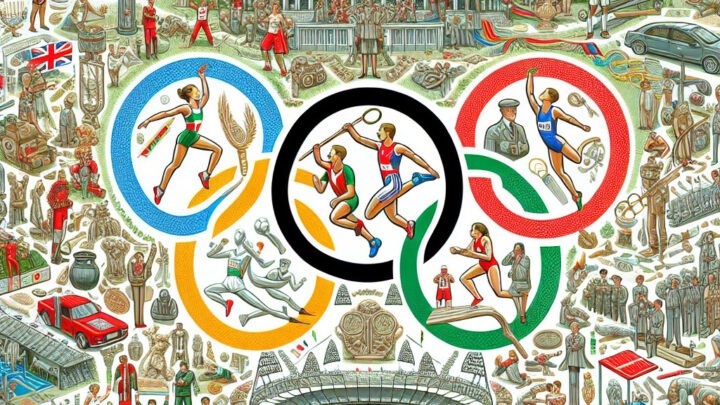 thème des Jeux Olympiques, mettant en valeur l’histoire et l’impact de cet événement sportif mondial.