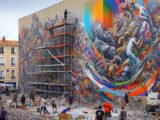La création de l'une des plus grandes œuvres de Street-art de France en cours à Fréjus